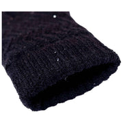 Rękawiczki z cekinami Dents Chevron Knit – granatowe