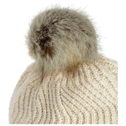 Czapka z pomponem Dents Chevron Pom Pom - naturalny beż