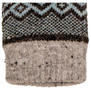 Dents Geometric Knitted Gloves - Duck Egg Blue