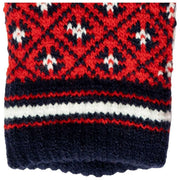 Dziane rękawiczki Dents Jacquard Fair Isle - Berry Red/Granat