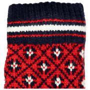 Dziane rękawiczki Dents Jacquard Fair Isle - Berry Red/Granat