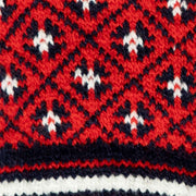 Dziane rękawiczki Dents Jacquard Fair Isle - Berry Red/Granat