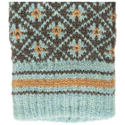 Rękawiczki dzianinowe Dents Jacquard Fair Isle – grafitowoszary/niebieski