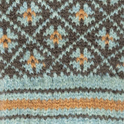 Rękawiczki dzianinowe Dents Jacquard Fair Isle – grafitowoszary/niebieski