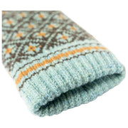 Rękawiczki dzianinowe Dents Jacquard Fair Isle – grafitowoszary/niebieski