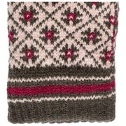 Rękawiczki dzianinowe Dents Jacquard Fair Isle – różowy/szary