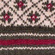 Rękawiczki dzianinowe Dents Jacquard Fair Isle – różowy/szary