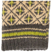 Rękawiczki dzianinowe Dents Jacquard Fair Isle – beż toffi/szary węgiel