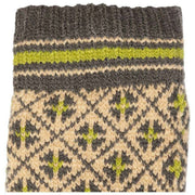 Rękawiczki dzianinowe Dents Jacquard Fair Isle – beż toffi/szary węgiel