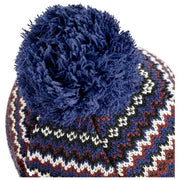 Kapelusz Bobble Dents Jacquard Fair Isle Pom Pom - Granatowy/Biały/Brązowy