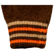 Rękawiczki Dents Knitted Stripe Cuff - czekoladowy brąz