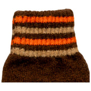 Rękawiczki Dents Knitted Stripe Cuff - czekoladowy brąz