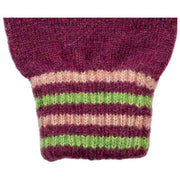 Rękawiczki Dents Knitted Stripe Cuff - Orchid Burgundy