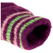 Rękawiczki Dents Knitted Stripe Cuff - Orchid Burgundy