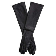 Dents Mia Single-Point Long Above-Elbow Lined Leather Gloves - Black