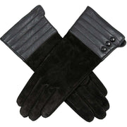 Dents Olivette Touchscreen Water Resistant Suede Gloves - Black