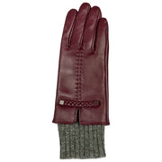 Rękawiczki skórzane Dents Renee Touchscreen – Damson Burgund/Charcoal Grey