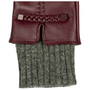 Rękawiczki skórzane Dents Renee Touchscreen – Damson Burgund/Charcoal Grey