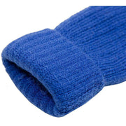 Dents Ribbed Knit Gloves - Cobalt Blue/Black