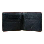 Dents Severn Leather RFID Blocking Bifold Wallet - Black/Dark Tan