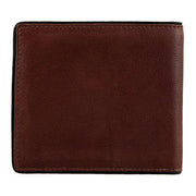 Dents Severn Leather RFID Blocking Coin Bifold Wallet - Dark Tan/Black