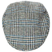 Płaski kaszkiet Dents Stanwick Tweed - niebieski