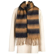 Szalik Dents Stripe Koc - Camel Beżowy/Czarny