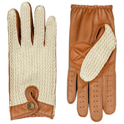 Skórzane rękawiczki do jazdy Dents The Suited Racer Hatcher – Cognac Tan
