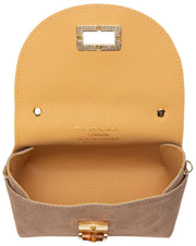 Mini torba bambusowa Elie Beaumont Suede - beż norek