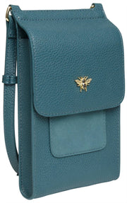 Torba przez ramię Alice Wheeler London Mini Bloomsbury - turkusowy błękit