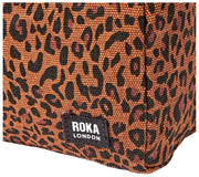 Roka Mayfair Mała kosmetyczka z bawełnianego płótna - Mini Leopard Brown
