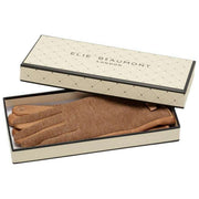 Rękawiczki Elie Beaumont w jodełkę – Camel Brown