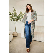 Długie kimono Elie Beaumont Serendipity - jasnoniebieski barok
