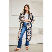Długie kimono Elie Beaumont Serendipity - Midnight Blossom Blue