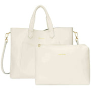 Every Other Front Pocket Soft Tote Bag - Off-White