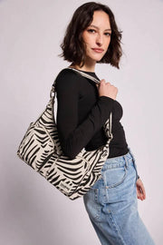 Torba na ramię Hindbag Emile z wieloma kieszeniami - Tiger Ecru