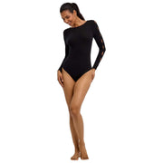 Krótkie body Falke Daily Bateau - czarne