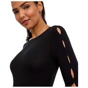 Krótkie body Falke Daily Bateau - czarne
