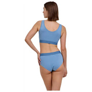 Dwupak biustonosza z gorsetem Falke Daily Comfort – niebieski/beżowy