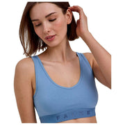 Dwupak biustonosza z gorsetem Falke Daily Comfort – niebieski/beżowy