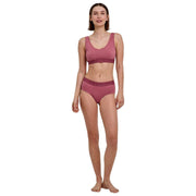 Dwupak hipsterskich fig Falke Daily Comfort – czerwony