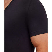 Falke Daily Comfort Deep V-Neck 2 Pack T-Shirt - Black