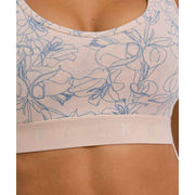 Dwupak biustonosza z gorsetem Falke Daily Comfort Print – beżowy/niebieski