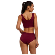 Dwupak biustonosza z gorsetem Falke Daily Comfort Print – czerwony