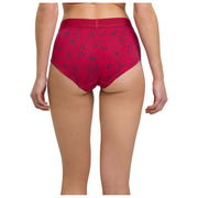 Dwupak hipsterskich fig Falke Daily Comfort Print - czarno-czerwony