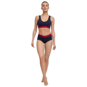 Dwupak hipsterskich fig Falke Daily Comfort Print - czarno-czerwony