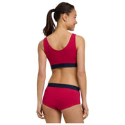 Dwupak hipsterskich fig Falke Daily Comfort Print - czerwony/czarny