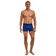 Bokserki Falke Daily Comfort w paski - królewski błękit