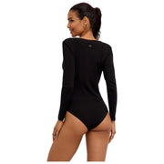 Krótkie body Falke Daily Drape - czarne