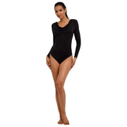 Krótkie body Falke Daily Drape - czarne